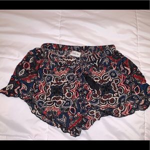 A&F boho print shorts